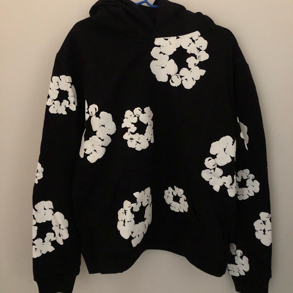 Denim tears hoodie black men size large